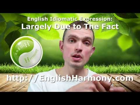 English Idiomatic Expression: Largely Due to The Fact