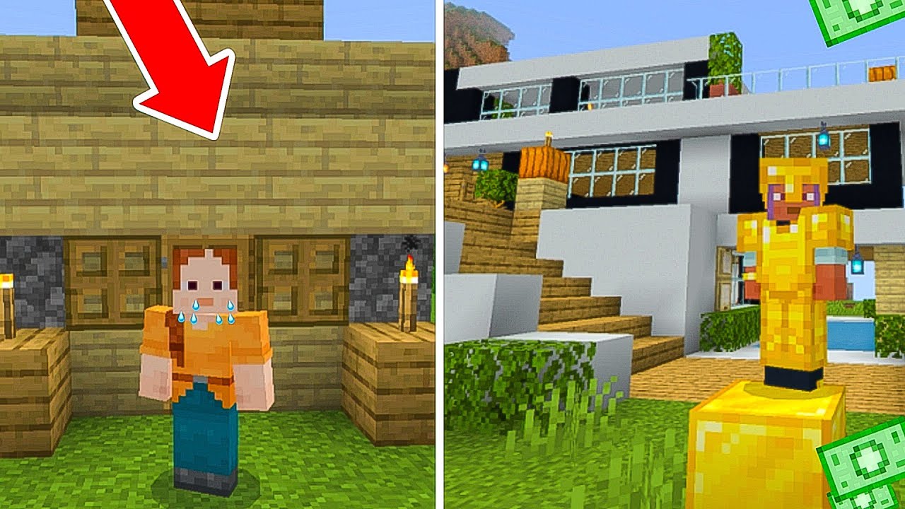 Poor Vs Rich Life in Minecraft Trial - YouTube