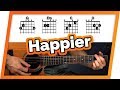 Happier Guitar Tutorial (Ed Sheeran) Easy Chords Guitar Lesson