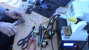 Disassembly Of SMPS Ferrite Core Transformer: Timelapse