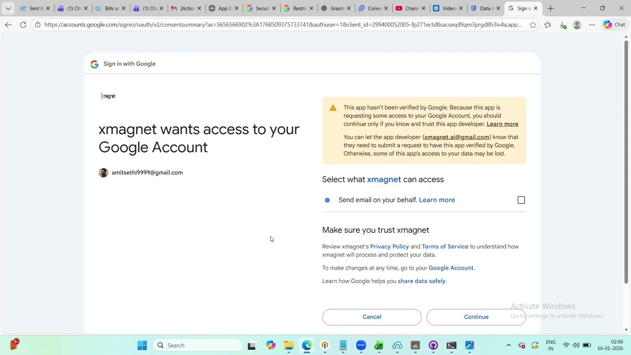 Google OAuth Gmail Send Demo – xmagnet.ai