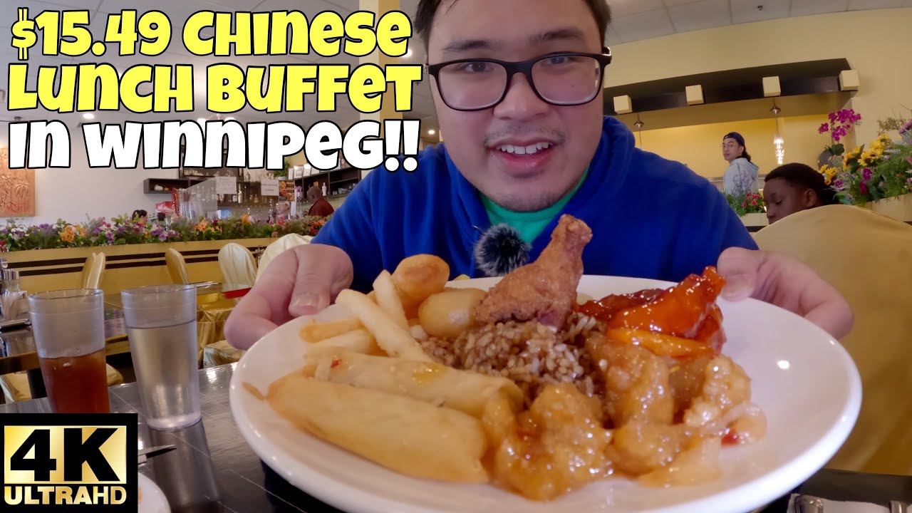 WINNIPEG LOCAL FOOD!! $15 CHINESE LUNCH BUFFET IN WINNIPEG, MANITOBA!! [4K]