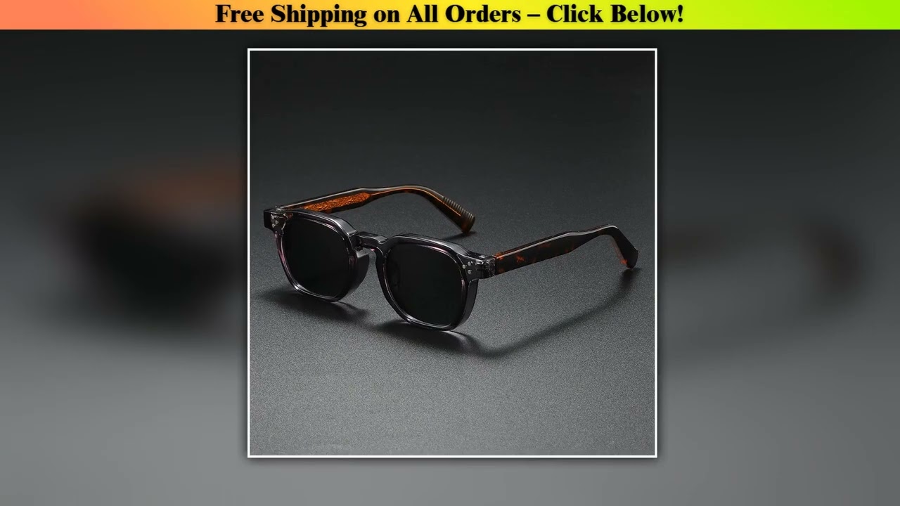 New Polarized Sunglasses Unisex Metal Core CP Square Sun Glasses Rivets Women Shades Driving Glasse