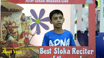 Best Bhagavad Gita Shloka Reciter of the Week | Cultural Values for Children Club