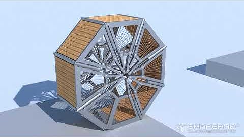 Rolling Bridge animation, created using Rhino 8 and Bongo 2