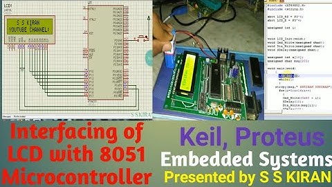 Interfacing of LCD with 8051 Microcontroller | Hardware Board | Keil | Proteus