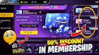 Membership Discount on OB44 Update🥳🤯 | Free Fire New Event | Ff New Event