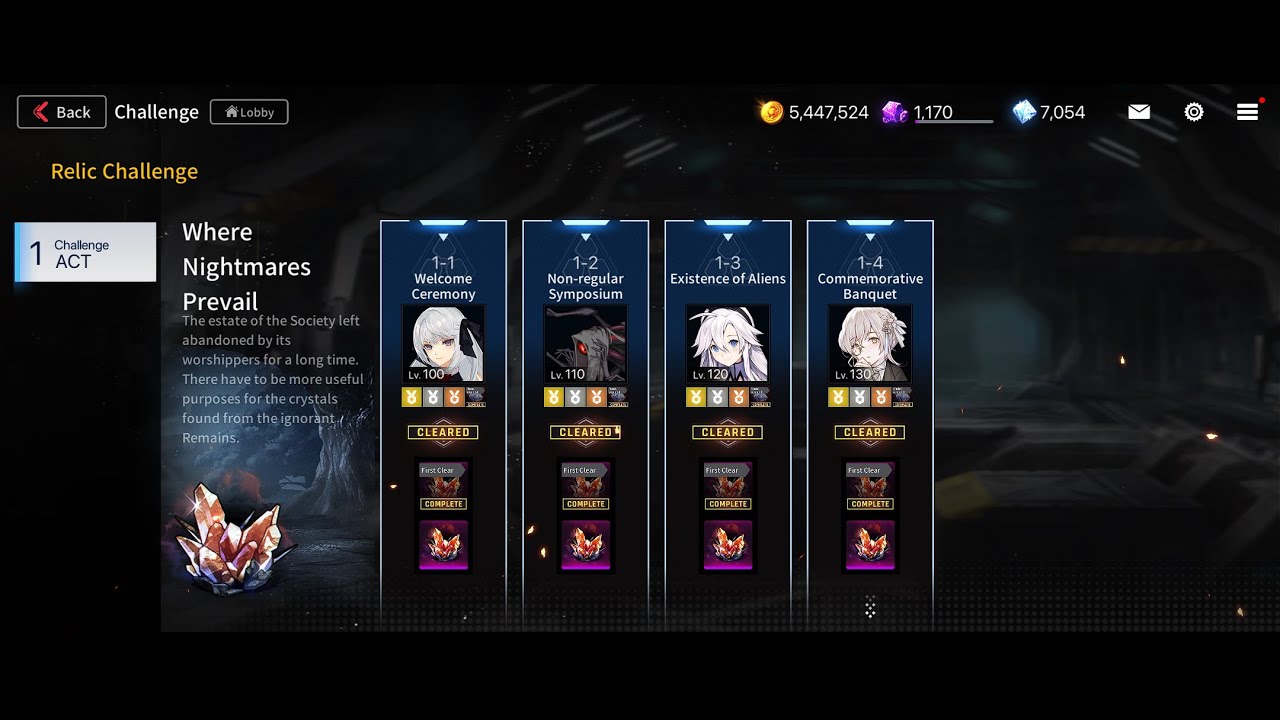 COUNTER SIDE SEA : Where Nightmares Prevail 1-4 (3 Stars with Full Auto Team)