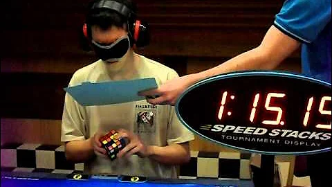 Daniel Sheppard former 4x4 Blindfolded Official World Record 3:17.41