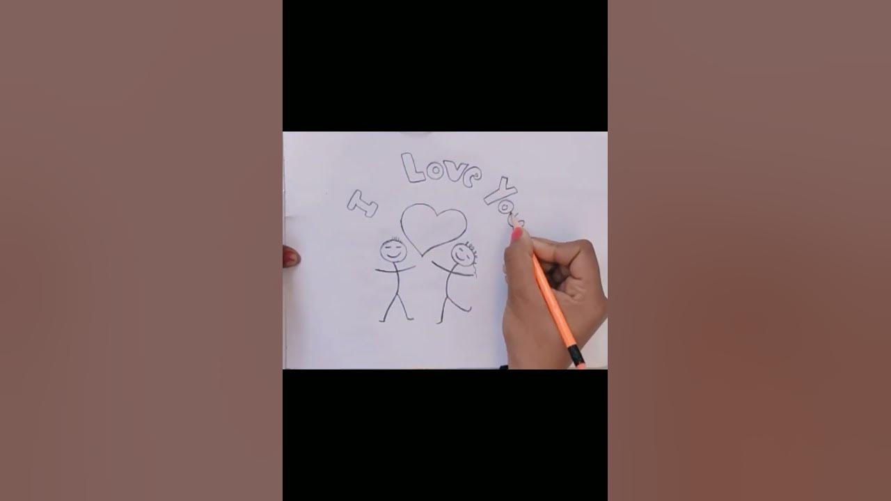 cute love couple drowing #Art #shorts - YouTube