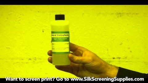 How to Screen Print - Chemicals Needed - Detailed instruction - Screen Printing 101 DVD pt 11