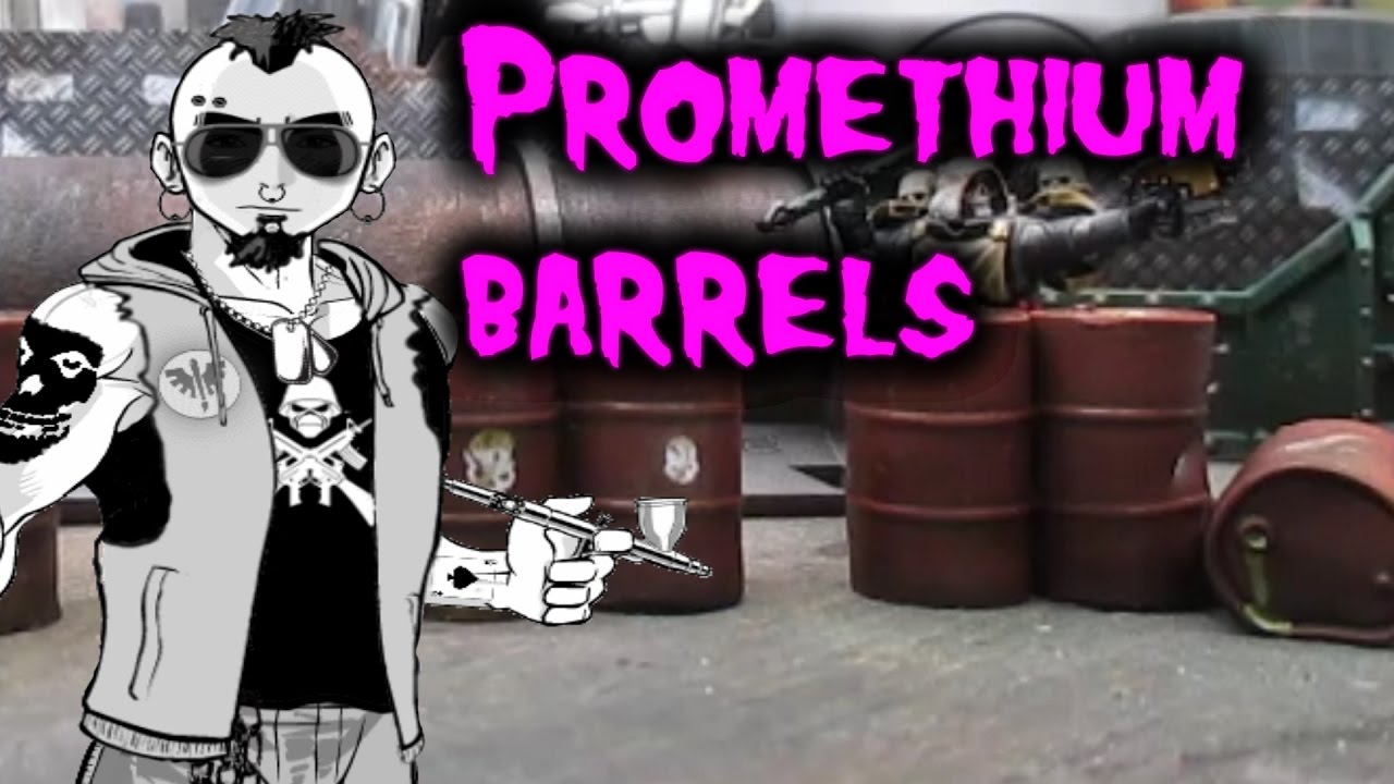 Painting promethium barrels for Shadow War: Armageddon