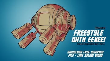 Rendering Freestyle with Eevee in Blender 2.80 Beta