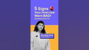 🚨 5 signs your job interview didn’t go so well! 🚨 But don