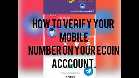 How to verify your mobile number on ecoin account