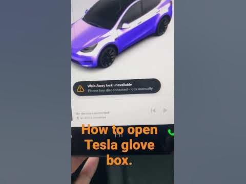 How to open Tesla glove box. - YouTube