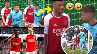 🤣🤣 BEN WHITE's attempt to take on Guglielmo Vicario in Arsenal vs Tottenham match went viral !