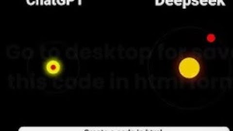 AI ChatGPT Vs DeepSeek | Creating mini Solar System #deepseek #chatgpt