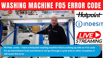 Indesit Hotpoint Washing Machine F05 Error code Fault Not Emptying