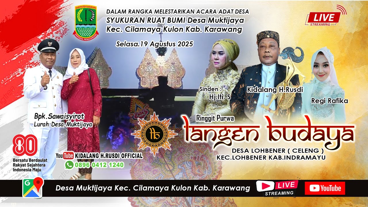 🎦LIVE MALAM RINGGIT PURWA LANGEN BUDAYA || LAKON : PENCALONAN RATUNE NING DEWA KIDALANG H.RUSDI