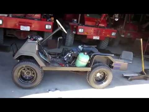 Yamaha G1 Part 27: Golf Cart Body Work and Exhaust - YouTube