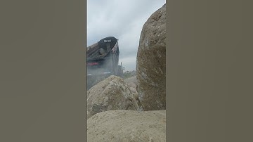 Dumping Boulders in a Semi Truck! 🤯😲