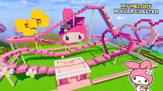 Minecraft 🎀 How to Build a My Melody Roller Coaster / Kawaii Tutorial