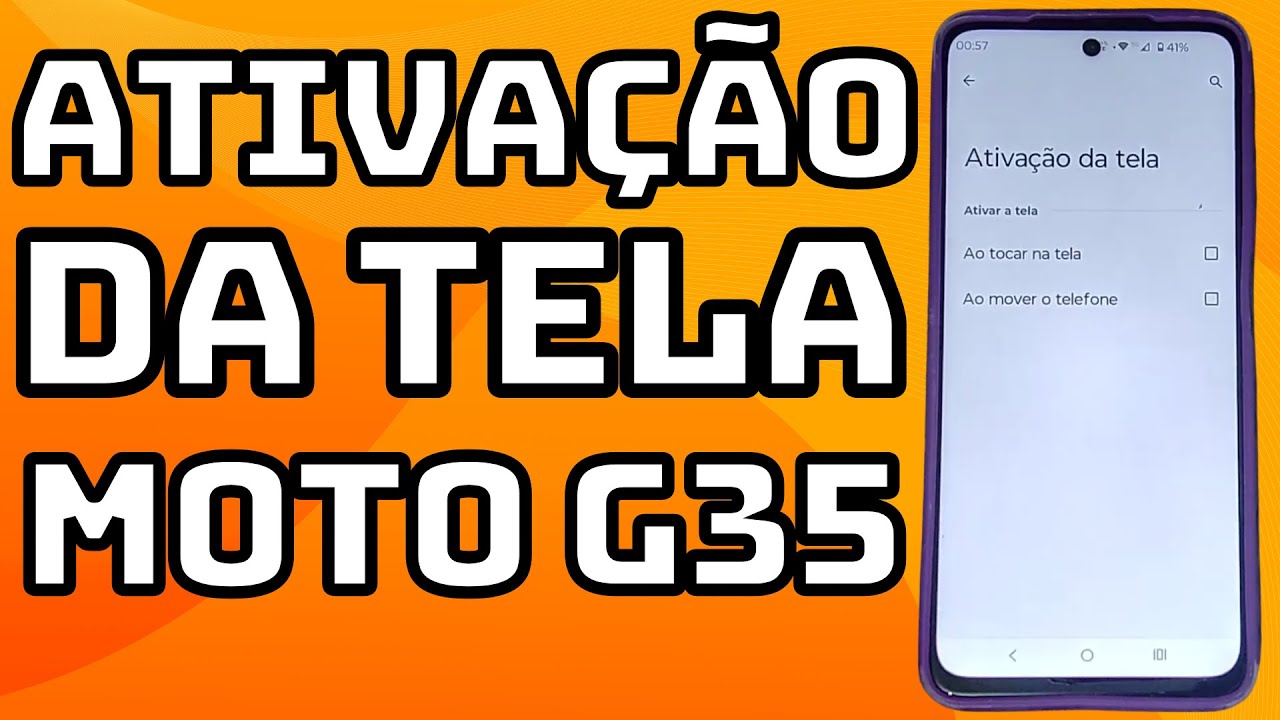 COMO ATIVAR OU DESATIVAR A TELA AO PEGAR O CELULAR MOTOROLA MOTO G35 5G