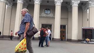 Taking the train from Moscow to St. Petersburg and back.