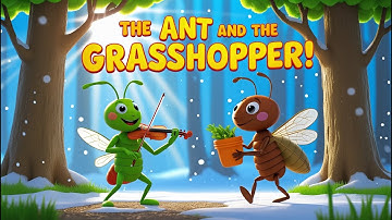 🦗 The Ant and the Grasshopper | A Grasshopper Learns a Lesson | @littleexplorers45-s