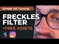 Freckles filter for instagram  spark ar studio tutorial
