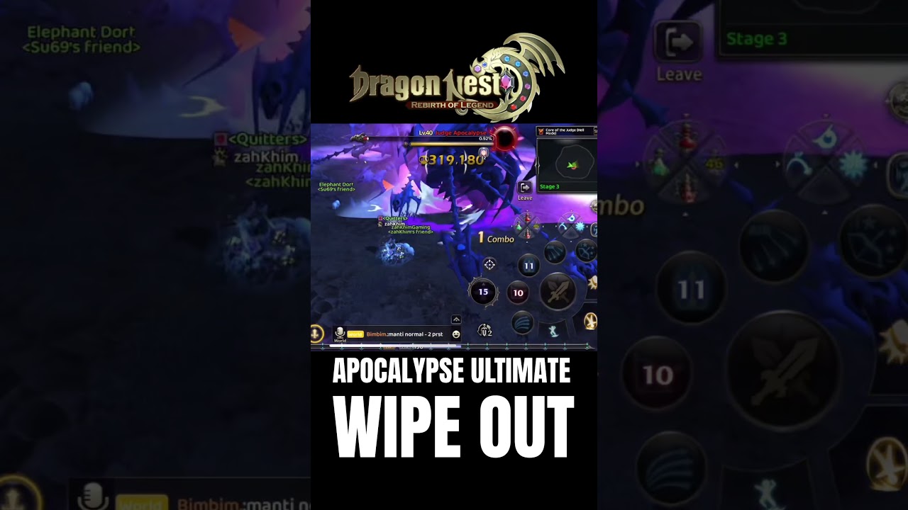 APOCALYPSE ULTIMATE WIPE OUT | Dragon Nest: Rebirth of Legend 