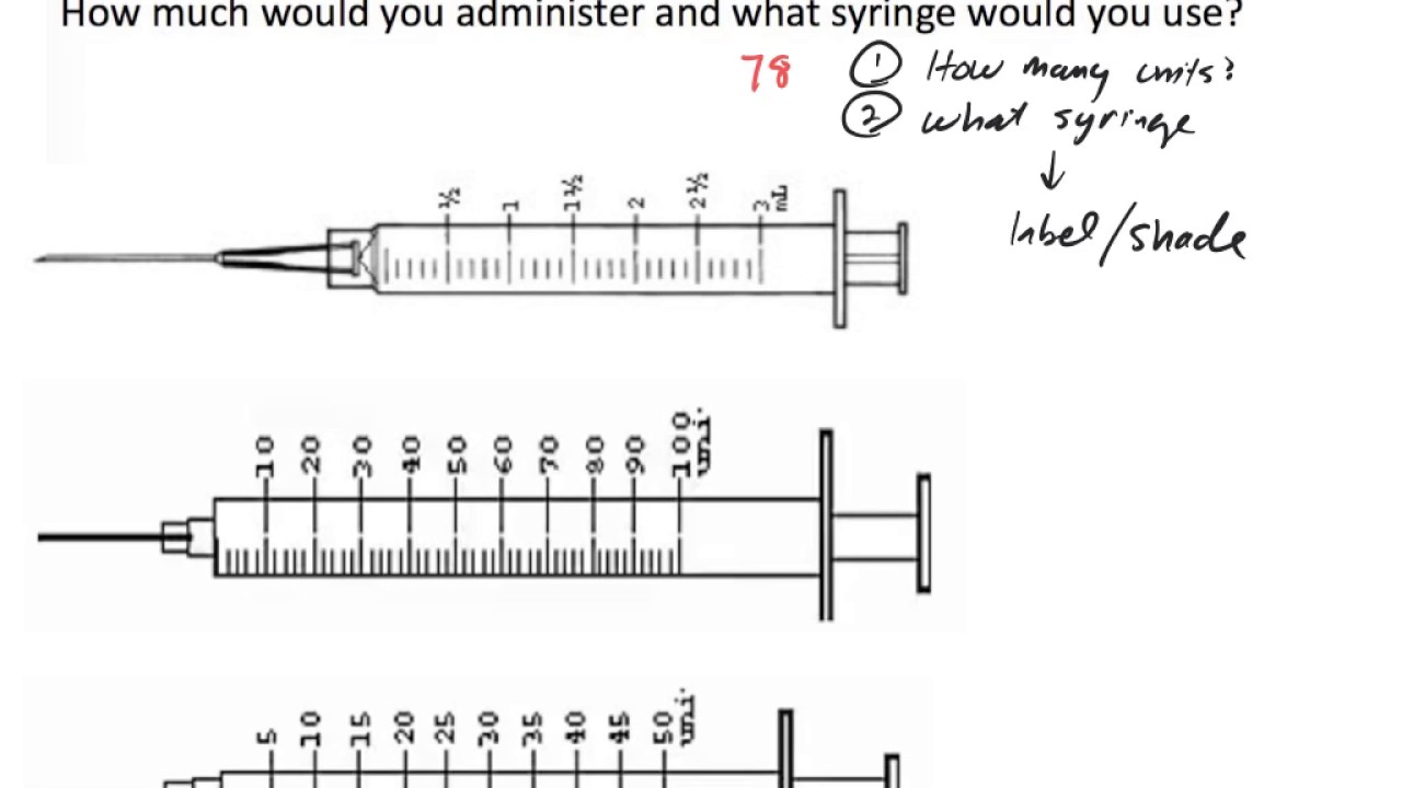 U 100 Insulin Dosage Calculation Two Examples Youtube