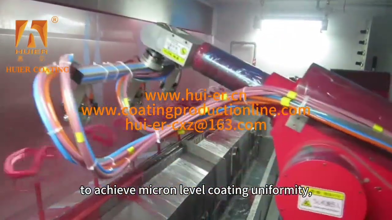 Glass case dust-free automatic painting production line