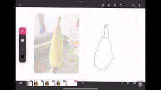 Drawing my stuffed toy banana until it becomes an incomprehensible shape