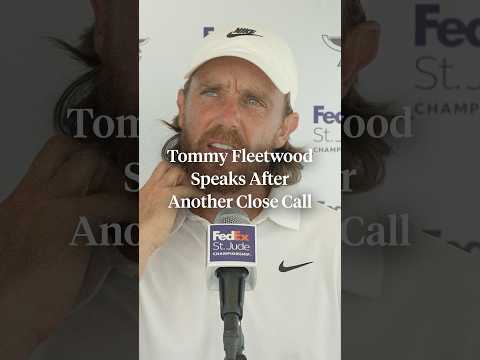 Tommy Fleetwood speaks to the media after another close call on the PGA Tour