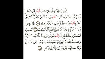 سورة غافر 13 القسم الثالث عشر تكرار كيفي من .. الذين يجادلون في آيات الله .. إلى .. إلا في تباب