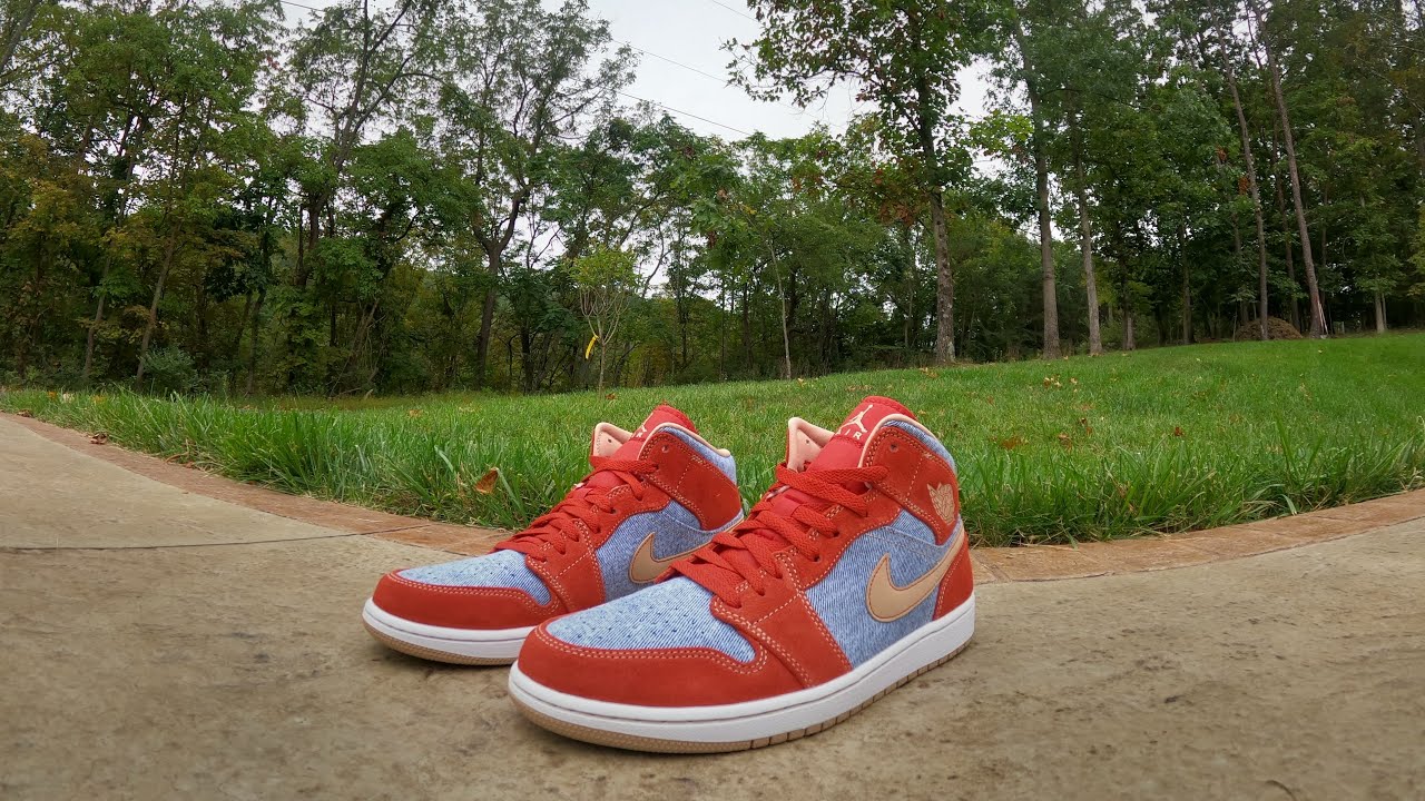 Air Jordan 1 Mid SE - Denim Red - Cinnabar - Hemp - White - 🍂 Colors - Unique - Best Mid of 2021???