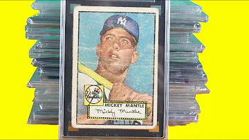 1952 Topps Mickey Mantle SGC Vintage Baseball Card Collection Babe Ruth PSA t206 Ty Cobb
