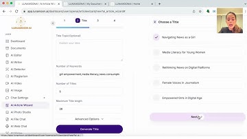 Effortlessly Create Engaging Content with LunaMoon AI’s Article Wizard!