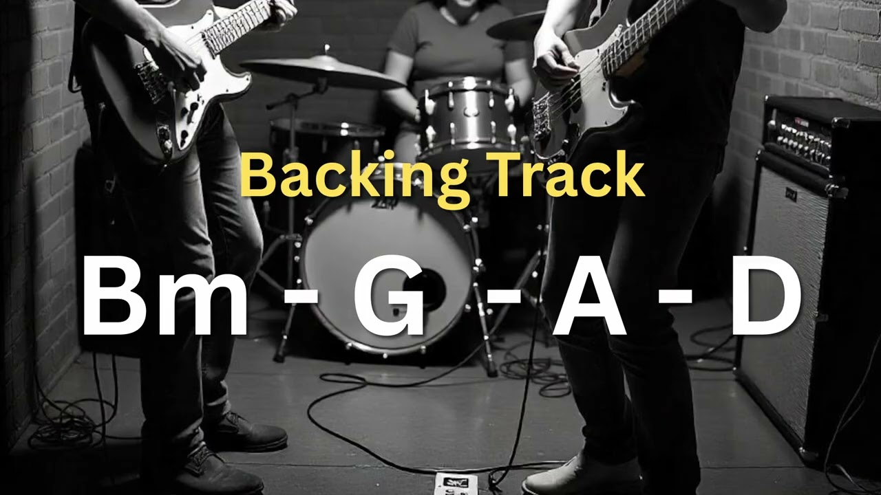 Indie Rock BACKING TRACK Bm/D | Bm G A D | 95 BPM | Guitar or Keyboard Backing Track