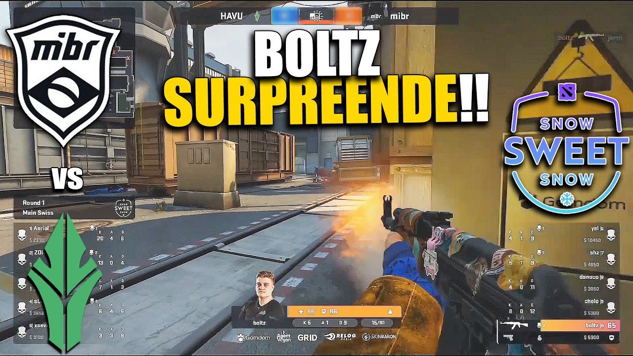 ESTREIA + BOLTZ SUPREENDE NO CLUTCH!! MIBR vs HAVU - Snow Sweet Snow 2 - HIGHLIGHTS | CSGO