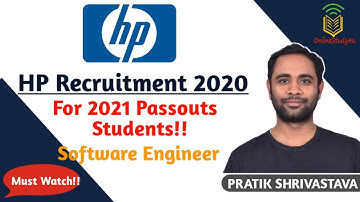 HP Hiring Software Engineer R&D Intern | Batch 2021 | Apply now |