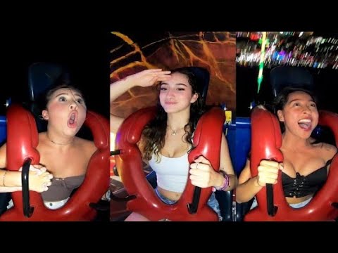 Oops moment slingshot ride girl down fun #slingshotride #fun - YouTube