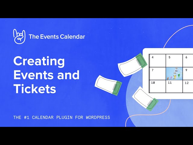 Creating Events and Tickets