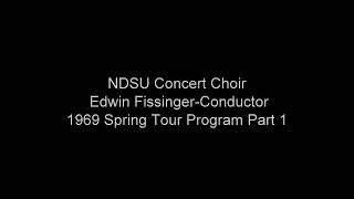NDSU Concert Choir 1969 Spring Tour Program Part 1