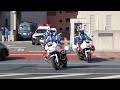 火災現場へ向け緊急走行！小倉北警察署白バイ&パトカー
