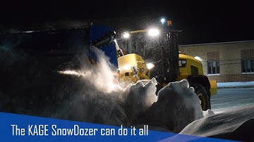 The SnowDozer loader snow plow and pusher