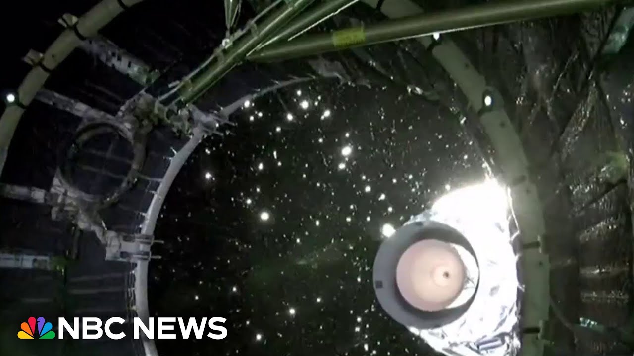 Rocket’s core stage separates, Artemis crew now in space