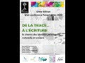 6me confrence potentialdys  de la trace a lecriture